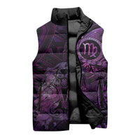 Personalised Polynesia Zodiac Virgo Sleeveless Puffer Jacket Galaxy Polynesian Pattern Chest Tattoo Style