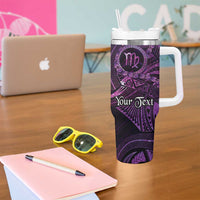 Personalised Polynesia Zodiac Virgo Tumbler With Handle Galaxy Polynesian Pattern Chest Tattoo Style LT14 - Polynesian Pride