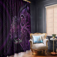 Personalised Polynesia Zodiac Virgo Window Curtain Galaxy Polynesian Pattern Chest Tattoo Style