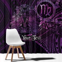 Personalised Polynesia Zodiac Virgo Window Curtain Galaxy Polynesian Pattern Chest Tattoo Style