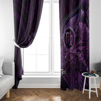 Personalised Polynesia Zodiac Virgo Window Curtain Galaxy Polynesian Pattern Chest Tattoo Style