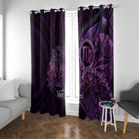 Personalised Polynesia Zodiac Virgo Window Curtain Galaxy Polynesian Pattern Chest Tattoo Style