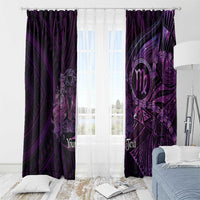 Personalised Polynesia Zodiac Virgo Window Curtain Galaxy Polynesian Pattern Chest Tattoo Style