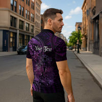 Personalised Polynesia Zodiac Virgo Zipper Polo Shirt Galaxy Polynesian Pattern Chest Tattoo Style LT14 - Polynesian Pride
