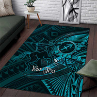 Personalised Polynesia Zodiac Sagittarius Area Rug Galaxy Polynesian Pattern Chest Tattoo Style