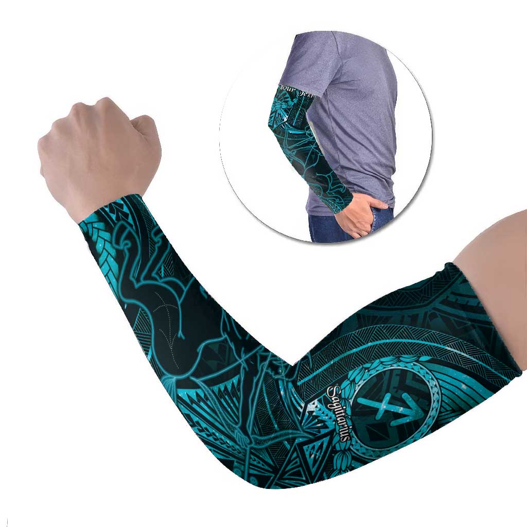 Personalised Polynesia Zodiac Sagittarius Arm Sleeves Galaxy Polynesian Pattern Chest Tattoo Style