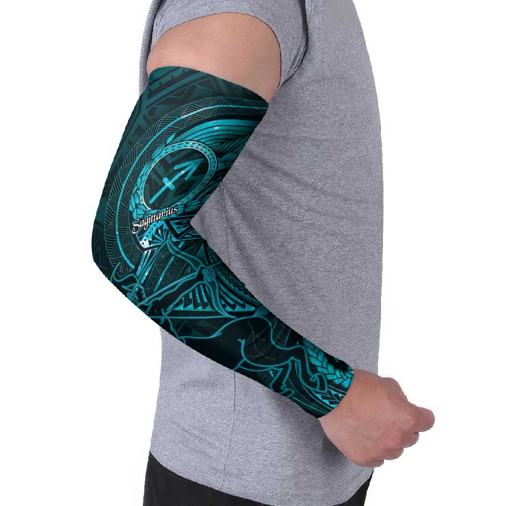 Personalised Polynesia Zodiac Sagittarius Arm Sleeves Galaxy Polynesian Pattern Chest Tattoo Style