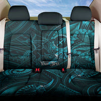 Personalised Polynesia Zodiac Sagittarius Back Car Seat Cover Galaxy Polynesian Pattern Chest Tattoo Style LT14 One Size Cyan - Polynesian Pride