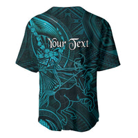 Personalised Polynesia Zodiac Sagittarius Baseball Jersey Galaxy Polynesian Pattern Chest Tattoo Style