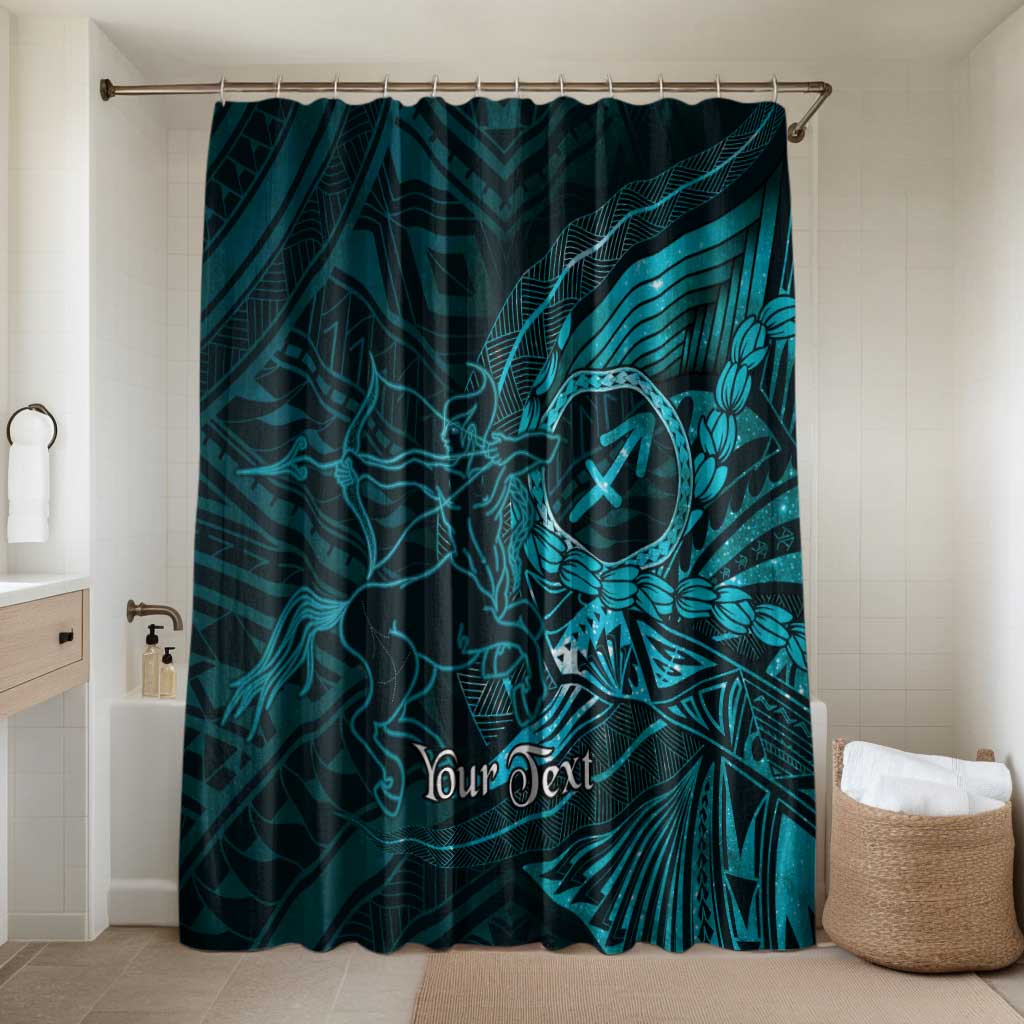 Personalised Polynesia Zodiac Sagittarius Bathroom Set Galaxy Polynesian Pattern Chest Tattoo Style