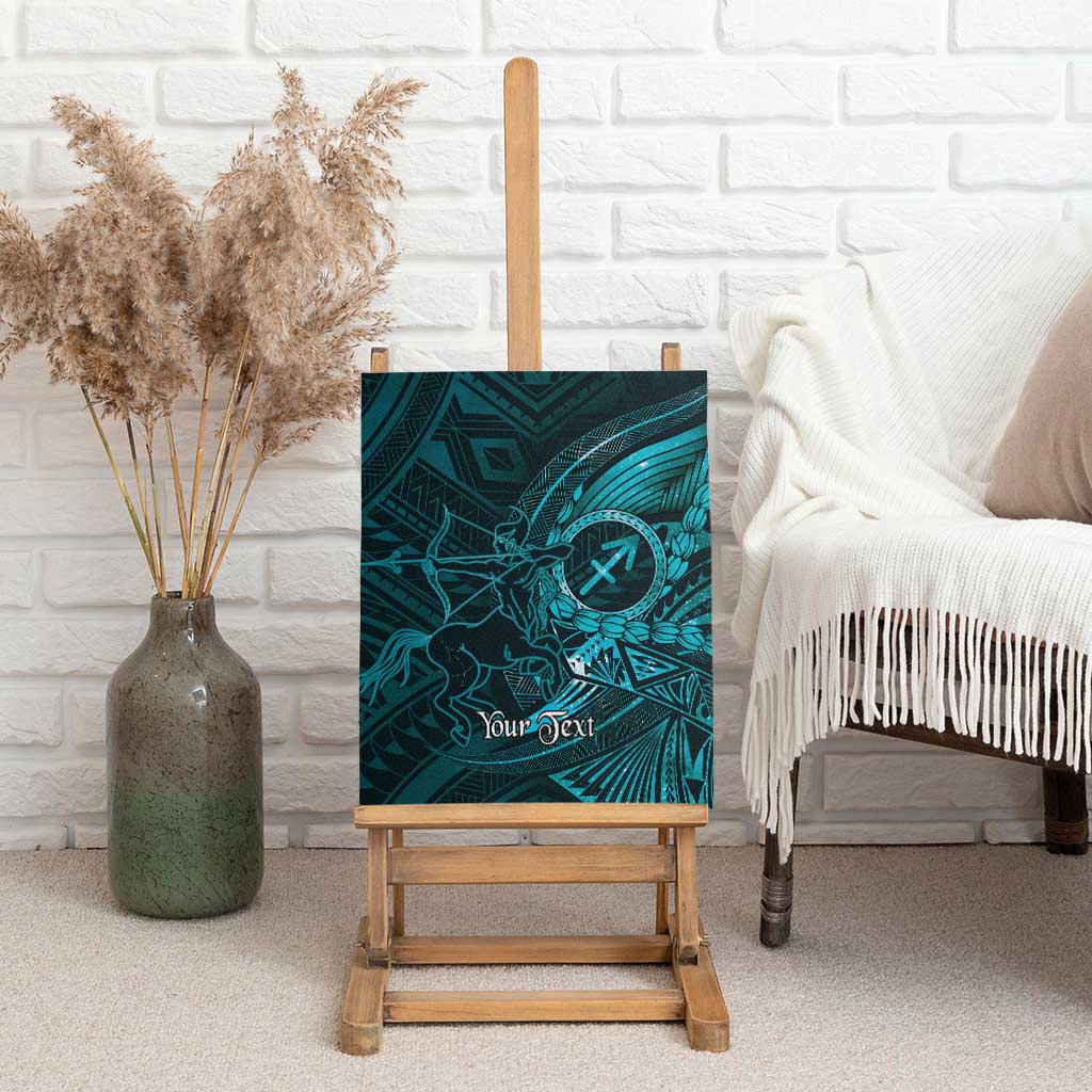 Personalised Polynesia Zodiac Sagittarius Canvas Wall Art Galaxy Polynesian Pattern Chest Tattoo Style
