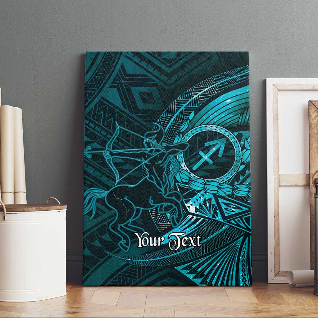 Personalised Polynesia Zodiac Sagittarius Canvas Wall Art Galaxy Polynesian Pattern Chest Tattoo Style