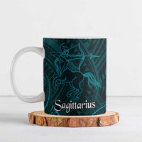 Personalised Polynesia Zodiac Sagittarius Ceramic Mug Galaxy Polynesian Pattern Chest Tattoo Style