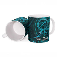 Personalised Polynesia Zodiac Sagittarius Ceramic Mug Galaxy Polynesian Pattern Chest Tattoo Style