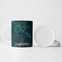Personalised Polynesia Zodiac Sagittarius Ceramic Mug Galaxy Polynesian Pattern Chest Tattoo Style