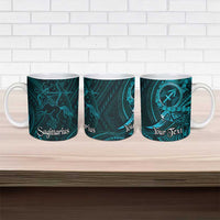 Personalised Polynesia Zodiac Sagittarius Ceramic Mug Galaxy Polynesian Pattern Chest Tattoo Style