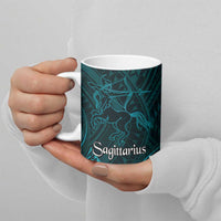 Personalised Polynesia Zodiac Sagittarius Ceramic Mug Galaxy Polynesian Pattern Chest Tattoo Style