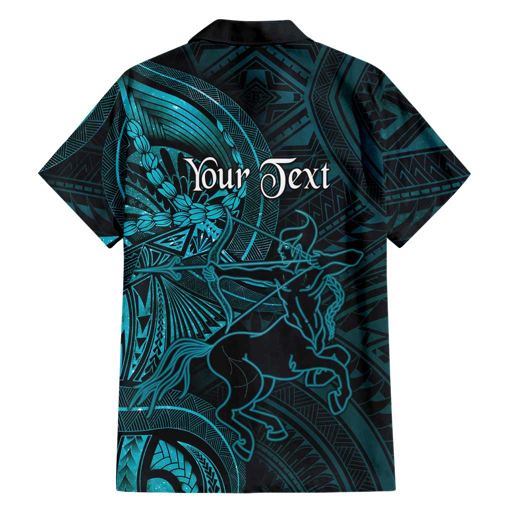 Personalised Polynesia Zodiac Sagittarius Family Matching Off Shoulder Maxi Dress and Hawaiian Shirt Galaxy Polynesian Pattern Chest Tattoo Style LT14 - Polynesian Pride