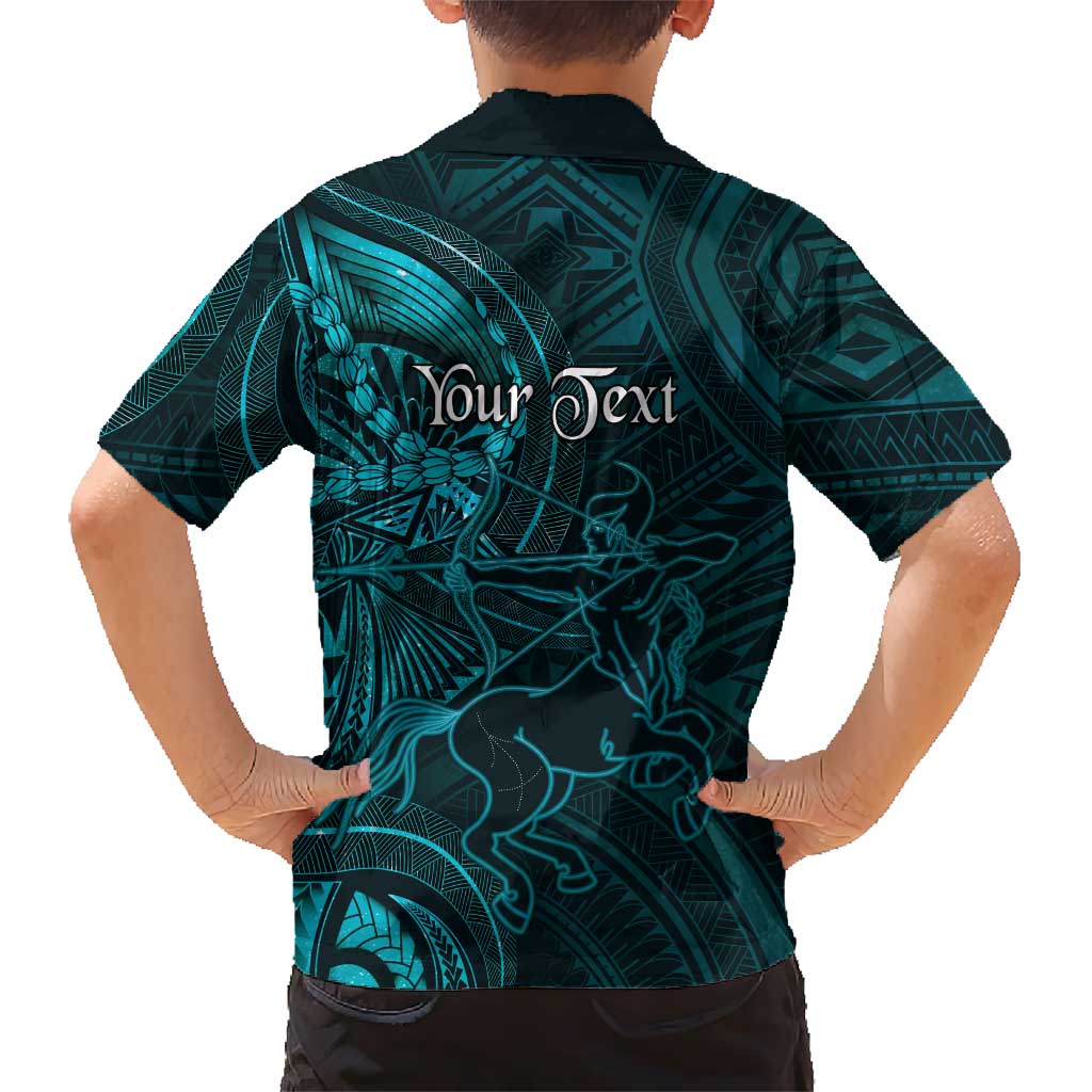 Personalised Polynesia Zodiac Sagittarius Family Matching Summer Maxi Dress and Hawaiian Shirt Galaxy Polynesian Pattern Chest Tattoo Style LT14 - Polynesian Pride