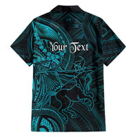 Personalised Polynesia Zodiac Sagittarius Family Matching Tank Maxi Dress and Hawaiian Shirt Galaxy Polynesian Pattern Chest Tattoo Style