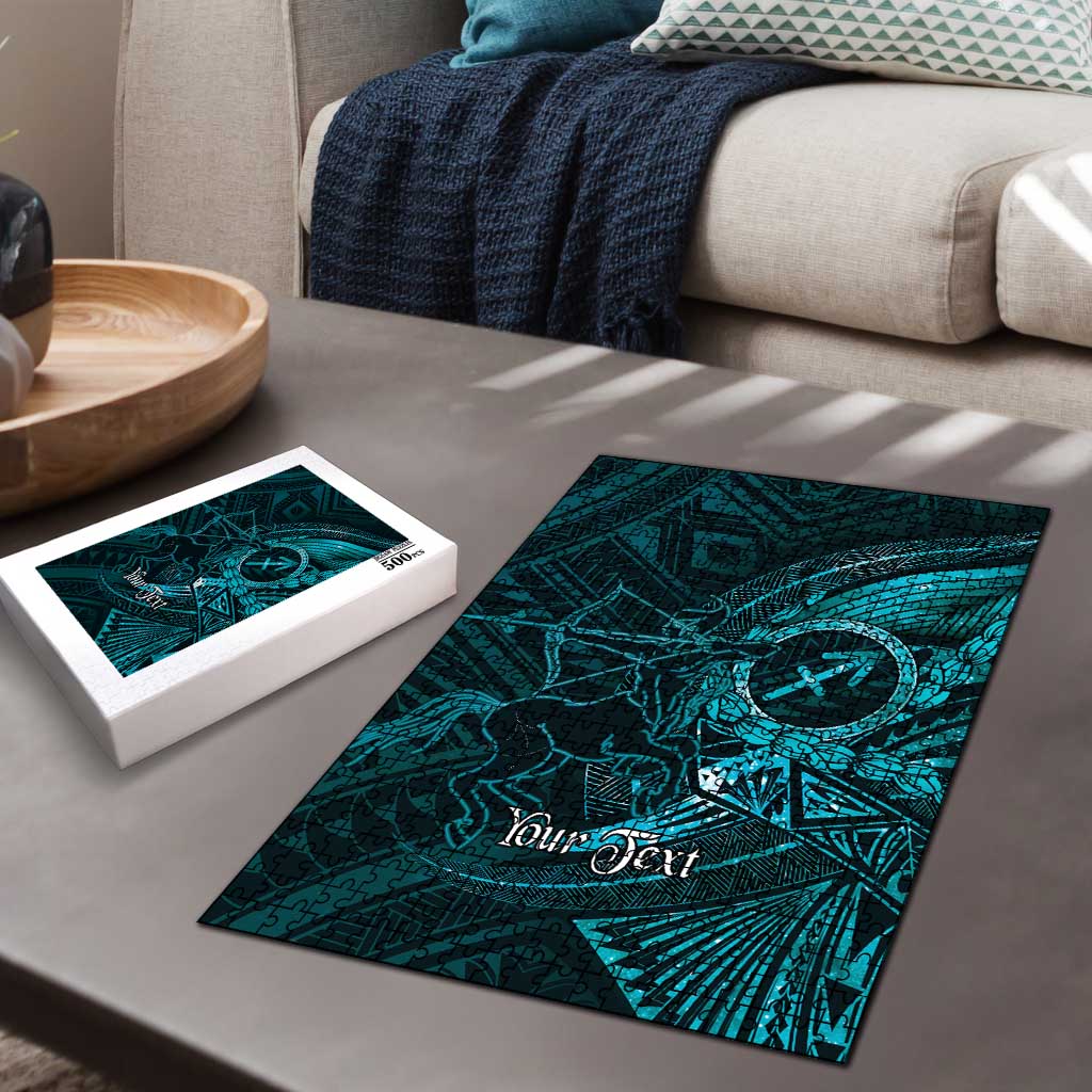 Personalised Polynesia Zodiac Sagittarius Puzzle Galaxy Polynesian Pattern Chest Tattoo Style LT14 - Polynesian Pride