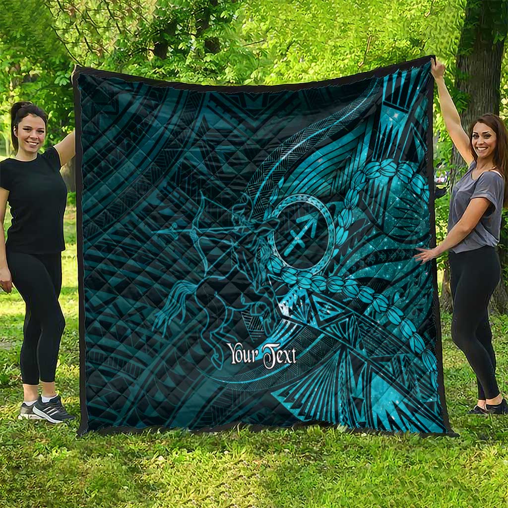 Personalised Polynesia Zodiac Sagittarius Quilt Galaxy Polynesian Pattern Chest Tattoo Style LT14 - Polynesian Pride