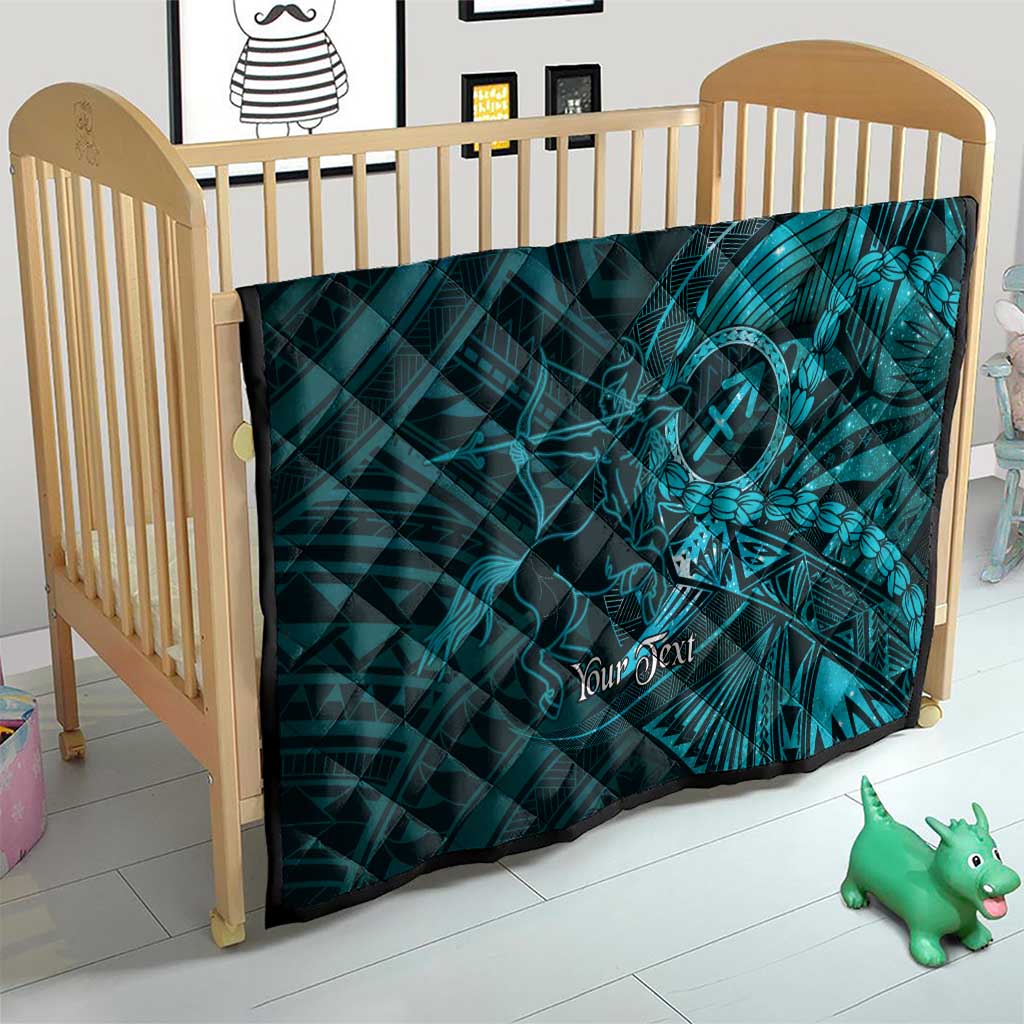 Personalised Polynesia Zodiac Sagittarius Quilt Galaxy Polynesian Pattern Chest Tattoo Style LT14 - Polynesian Pride