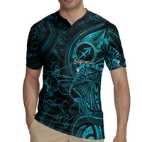 Personalised Polynesia Zodiac Sagittarius Rugby Jersey Galaxy Polynesian Pattern Chest Tattoo Style