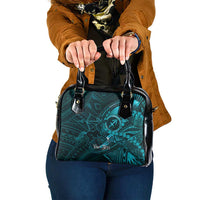 Personalised Polynesia Zodiac Sagittarius Shoulder Handbag Galaxy Polynesian Pattern Chest Tattoo Style LT14 One Size Cyan - Polynesian Pride