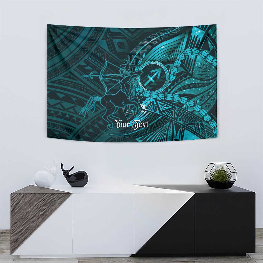 Personalised Polynesia Zodiac Sagittarius Tapestry Galaxy Polynesian Pattern Chest Tattoo Style