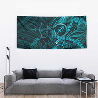 Personalised Polynesia Zodiac Sagittarius Tapestry Galaxy Polynesian Pattern Chest Tattoo Style