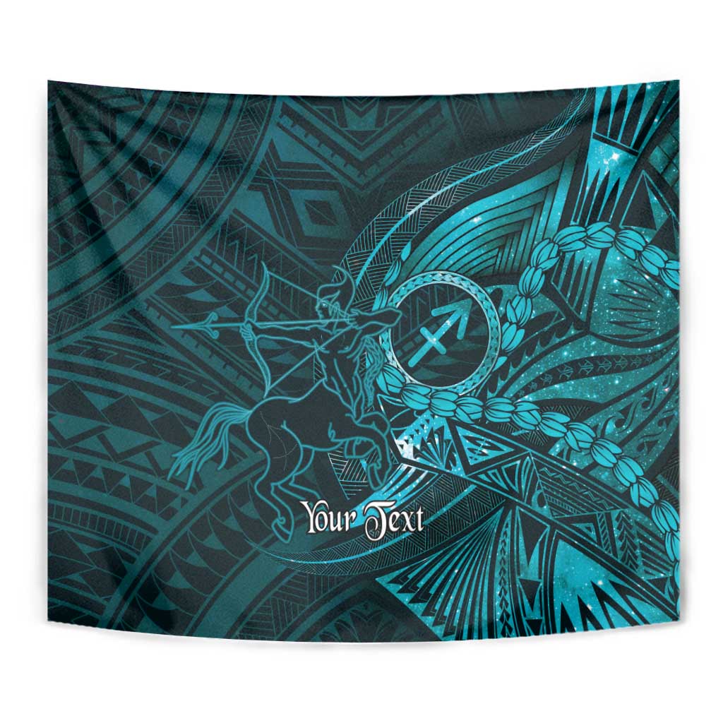 Personalised Polynesia Zodiac Sagittarius Tapestry Galaxy Polynesian Pattern Chest Tattoo Style