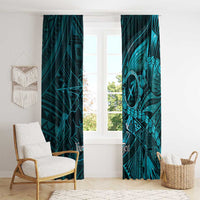 Personalised Polynesia Zodiac Sagittarius Window Curtain Galaxy Polynesian Pattern Chest Tattoo Style