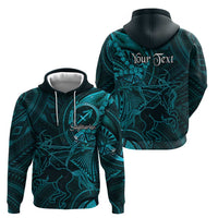 Personalised Polynesia Zodiac Sagittarius Zip Hoodie Galaxy Polynesian Pattern Chest Tattoo Style LT14 - Polynesian Pride