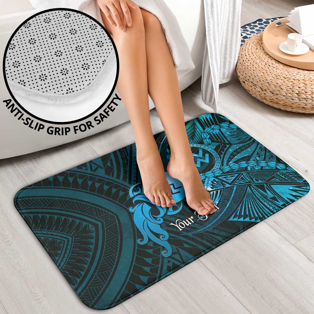 Personalised Polynesia Zodiac Aquarius Bathroom Set Galaxy Polynesian Pattern Chest Tattoo Style LT14 - Polynesian Pride