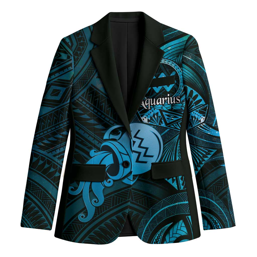 Personalised Polynesia Zodiac Aquarius Blazer Galaxy Polynesian Pattern Chest Tattoo Style