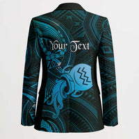 Personalised Polynesia Zodiac Aquarius Blazer Galaxy Polynesian Pattern Chest Tattoo Style