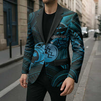 Personalised Polynesia Zodiac Aquarius Blazer Galaxy Polynesian Pattern Chest Tattoo Style
