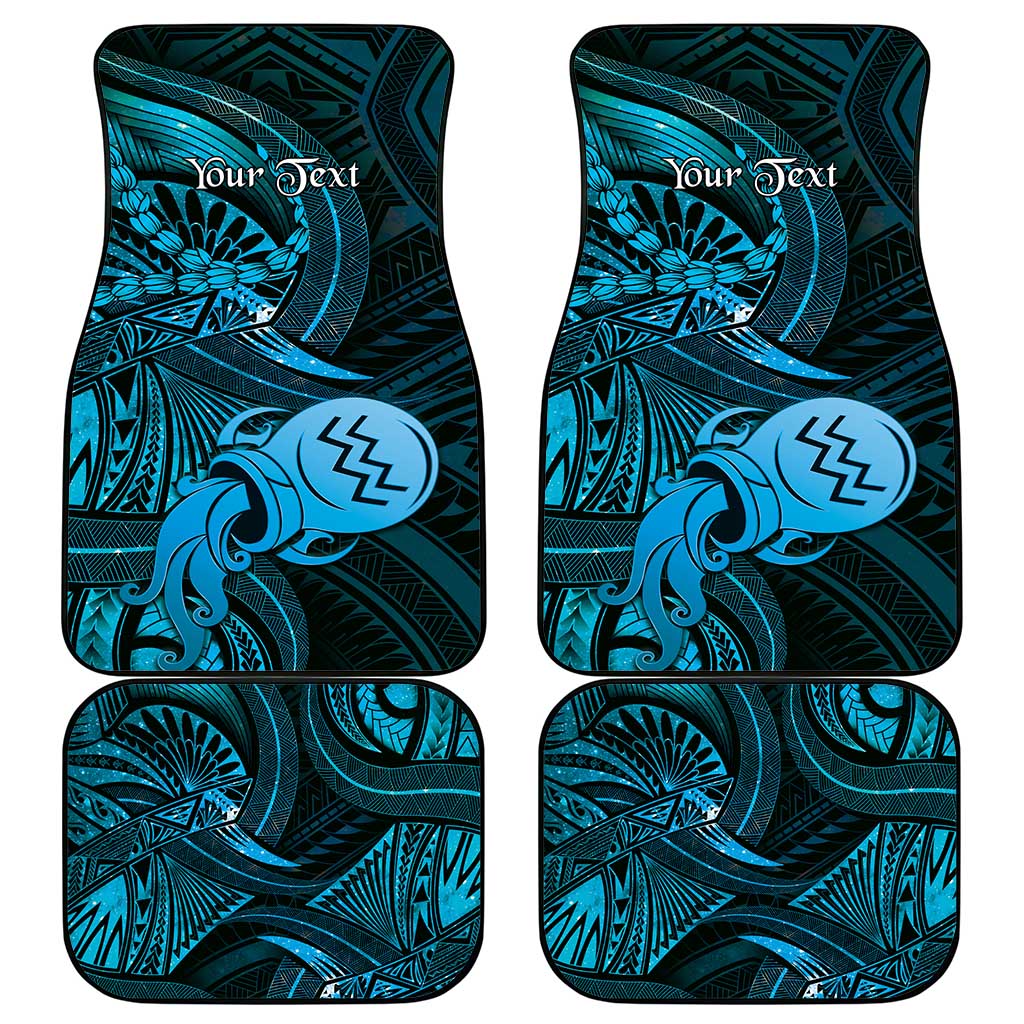 Personalised Polynesia Zodiac Aquarius Car Mats Galaxy Polynesian Pattern Chest Tattoo Style LT14 - Polynesian Pride