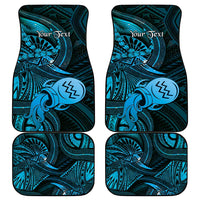 Personalised Polynesia Zodiac Aquarius Car Mats Galaxy Polynesian Pattern Chest Tattoo Style LT14 - Polynesian Pride