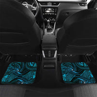 Personalised Polynesia Zodiac Aquarius Car Mats Galaxy Polynesian Pattern Chest Tattoo Style LT14 Set 2pcs - Back Blue - Polynesian Pride