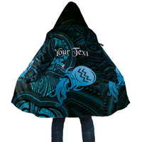 Personalised Polynesia Zodiac Aquarius Cloak Galaxy Polynesian Pattern Chest Tattoo Style LT14 Unisex Blue - Polynesian Pride