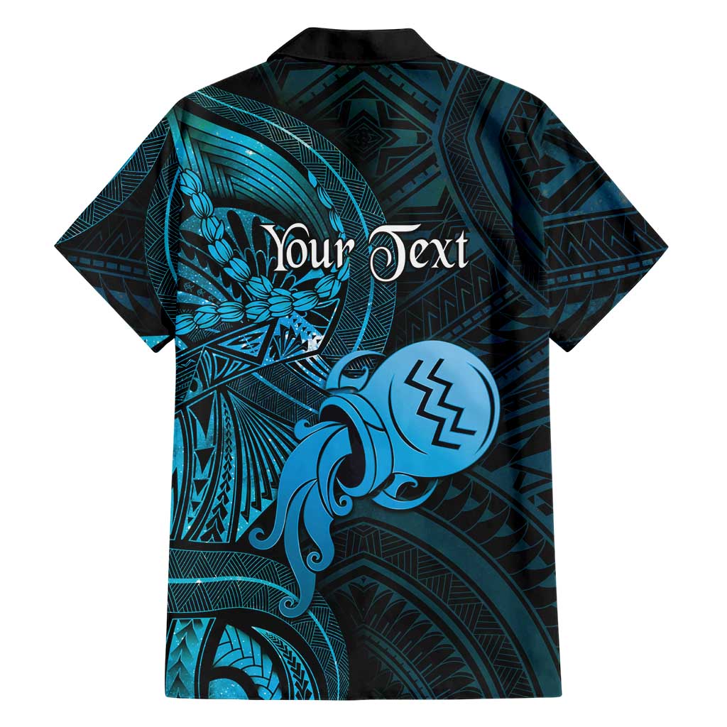 Personalised Polynesia Zodiac Aquarius Family Matching Long Sleeve Bodycon Dress and Hawaiian Shirt Galaxy Polynesian Pattern Chest Tattoo Style LT14 - Polynesian Pride