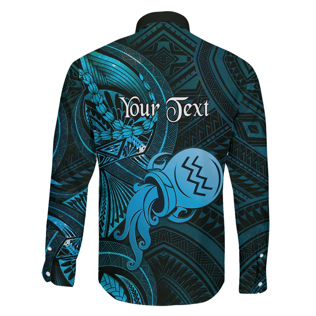 Personalised Polynesia Zodiac Aquarius Family Matching Mermaid Dress and Hawaiian Shirt Galaxy Polynesian Pattern Chest Tattoo Style LT14 - Polynesian Pride