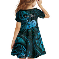 Personalised Polynesia Zodiac Aquarius Family Matching Puletasi and Hawaiian Shirt Galaxy Polynesian Pattern Chest Tattoo Style LT14 - Polynesian Pride