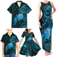 Personalised Polynesia Zodiac Aquarius Family Matching Tank Maxi Dress and Hawaiian Shirt Galaxy Polynesian Pattern Chest Tattoo Style LT14 - Polynesian Pride