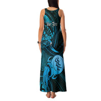 Personalised Polynesia Zodiac Aquarius Family Matching Tank Maxi Dress and Hawaiian Shirt Galaxy Polynesian Pattern Chest Tattoo Style LT14 - Polynesian Pride
