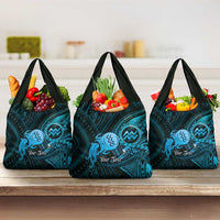 Personalised Polynesia Zodiac Aquarius Grocery Bag Galaxy Polynesian Pattern Chest Tattoo Style