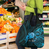 Personalised Polynesia Zodiac Aquarius Grocery Bag Galaxy Polynesian Pattern Chest Tattoo Style