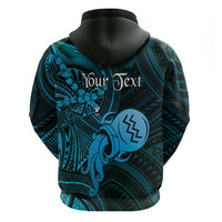 Personalised Polynesia Zodiac Aquarius Hoodie Galaxy Polynesian Pattern Chest Tattoo Style LT14 - Polynesian Pride